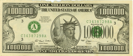 one million dollar bill